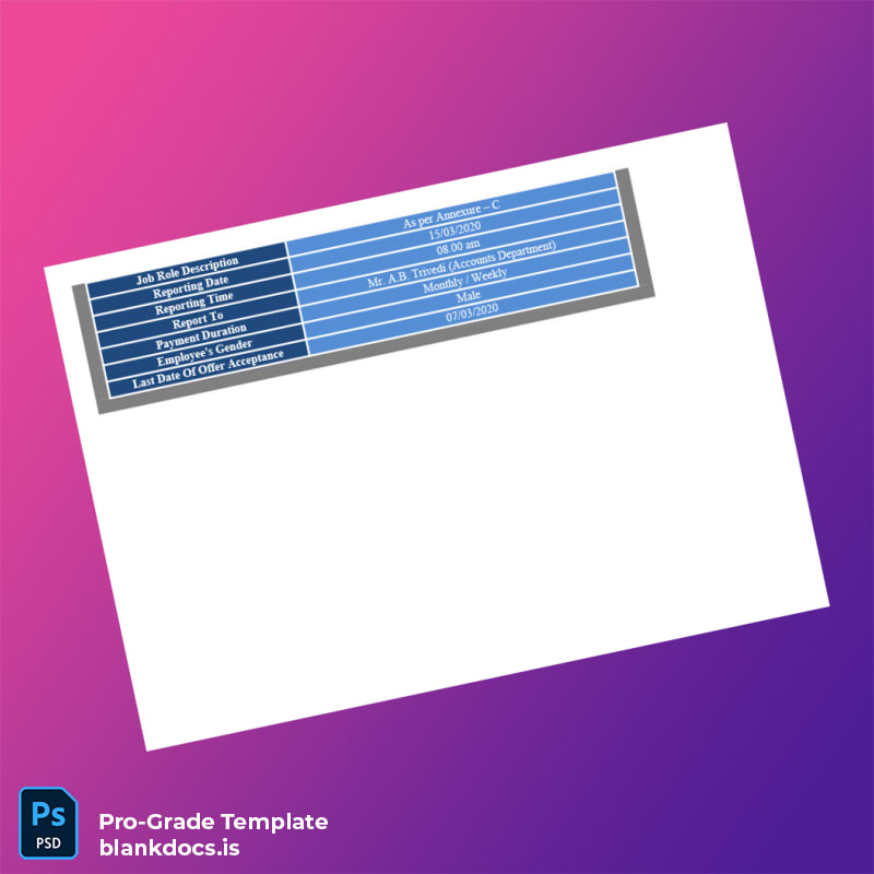 Blank India ABC PQR Ltd Employment Verification Letter Template in Word and PDF formats page 2 Document Preview - BlankDocs