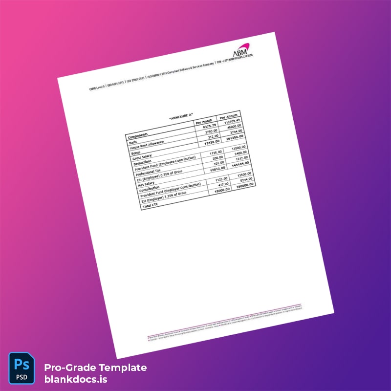 Blank India ABM Knowledgeware Ltd Employment Verification Letter Template in Word and PDF formats page 5 Document Preview - BlankDocs