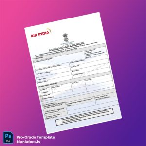 Blank India Air India Employment Verification Letter Template (Word/PDF) Document Preview - BlankDocs