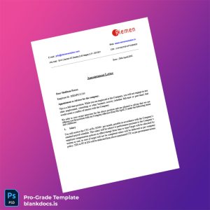 Blank India Appointment Letter Template (Word/PDF) Document Preview - BlankDocs