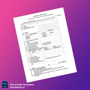 Blank India Bonafide Certificate Template (Word/PDF) Document Preview - BlankDocs