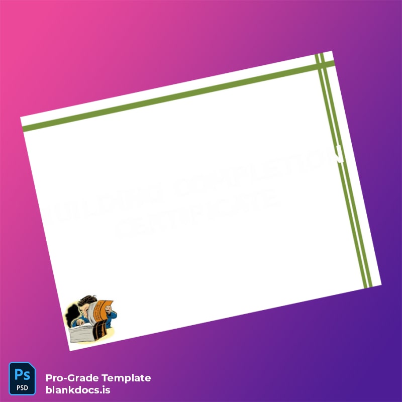 Blank India Building Completion Certificate Template (Word/PDF) Document Preview - BlankDocs