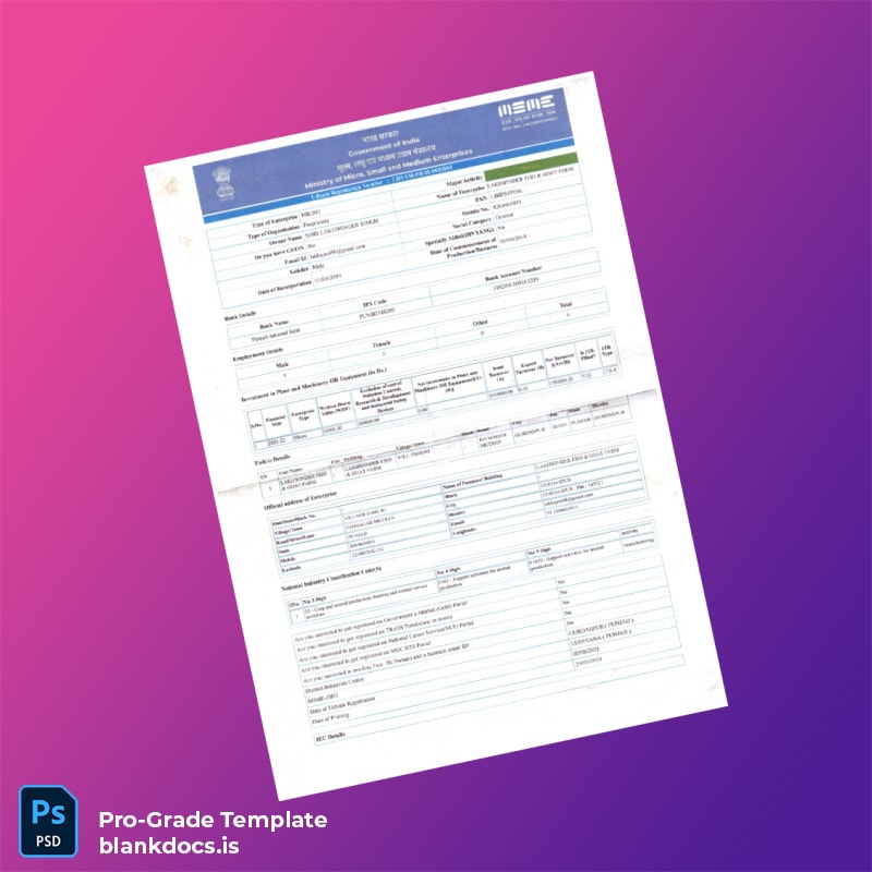 Blank India Business Registration Certificate Template in Word and PDF formats page 3 Document Preview - BlankDocs