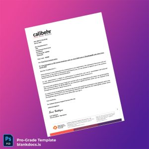 Blank India Calibehr Business Support Services Pvt Ltd Employment Verification Letter Template (Word/PDF) Document Preview - BlankDocs