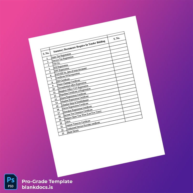 Blank India Certificate of Incorporation Template (Word/PDF) Document Preview - BlankDocs