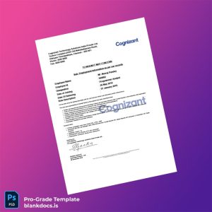 Blank India Cognizant Technology Solutions Employment Verification Letter Template (Word/PDF) Document Preview - BlankDocs