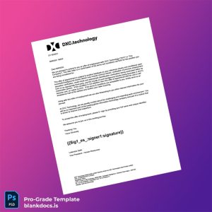 Blank India DXC Technology Employment Verification Letter Template (Word/PDF) Document Preview - BlankDocs