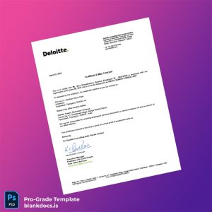 Blank India Deloitte Consulting Employment Verification Letter Template (Word/PDF) Document Preview - BlankDocs