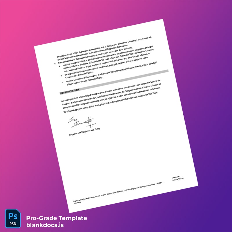 Blank India Deloitte Employment Verification Letter Template in Word and PDF formats page 3 Document Preview - BlankDocs