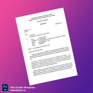 Blank India Directorate of Land Records Survey Employment Verification Letter Template (Word/PDF) Document Preview - BlankDocs