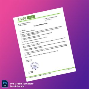 Blank India EDFI Group Employment Verification Letter Template (Word/PDF) Document Preview - BlankDocs