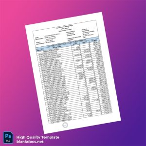 India EXIM Bank Statement Template in Word and PDF formats