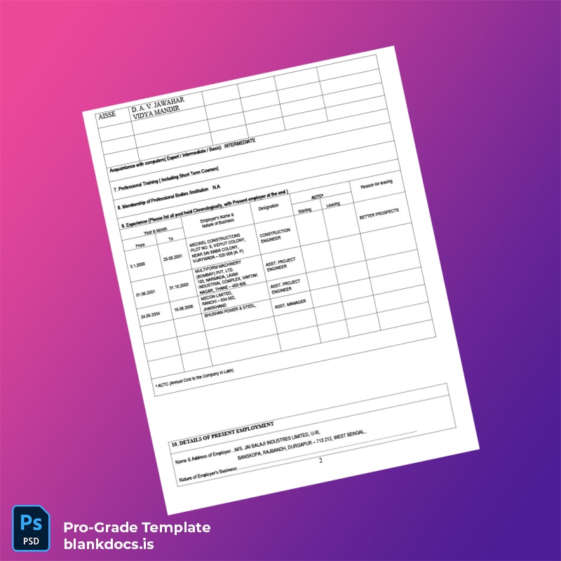 Blank India Electrostal Steels Limited Employment Verification Letter Template in Word and PDF formats page 2 Document Preview - BlankDocs