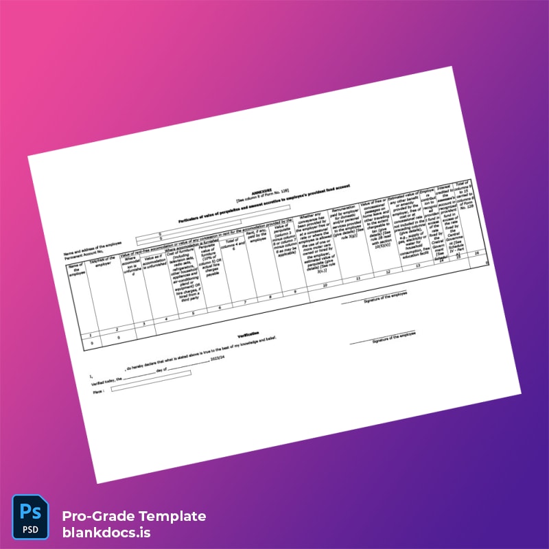 Blank India Employment Income Disclosure Form Template in Word and PDF formats page 3 Document Preview - BlankDocs