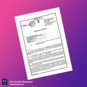 Blank India Executive Engineer Registration Certificate Template (Word/PDF) Document Preview - BlankDocs