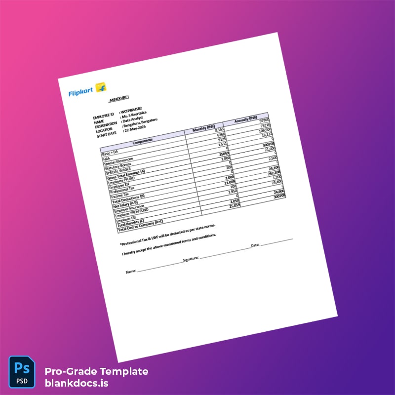 Blank India Flipkart Appointment Letter With Deputation Template in Word and PDF formats page 5 Document Preview - BlankDocs