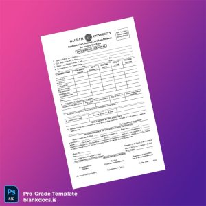 Blank India Gauhati University Application for Obtaining Certificate-Diploma Template (Word/PDF) Document Preview - BlankDocs