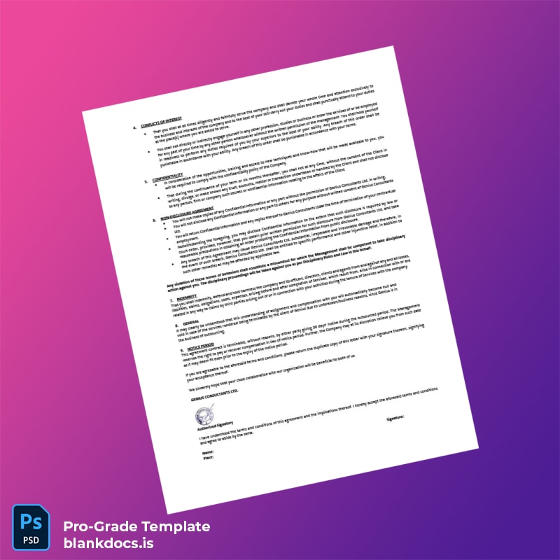 Blank India Genius Consultants Employment Verification Letter Template in Word and PDF formats page 2 Document Preview - BlankDocs