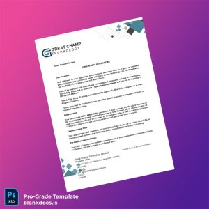 Blank India Great Champ Technology Ltd Employment Offer Letter Template (Word/PDF) Document Preview - BlankDocs