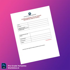 Blank India Guwahati Municipal Corporation Architect Registration Form Template (Word/PDF) Document Preview - BlankDocs