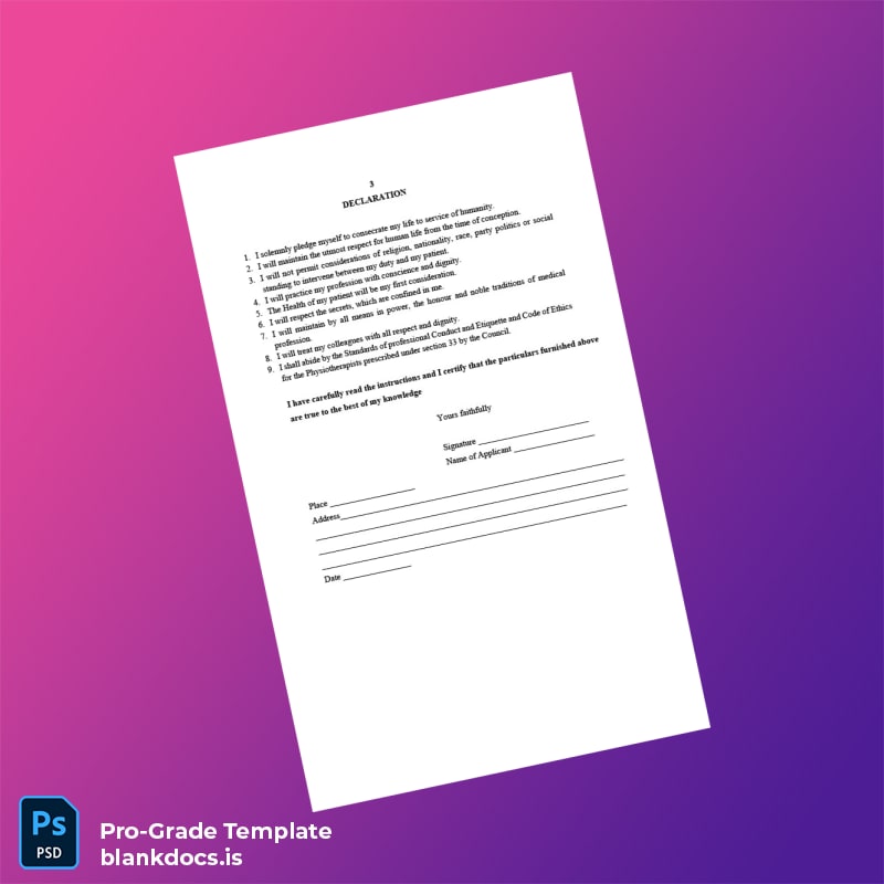 Blank India Haryana State Council Registration Certificate Template in Word and PDF formats page 3 Document Preview - BlankDocs