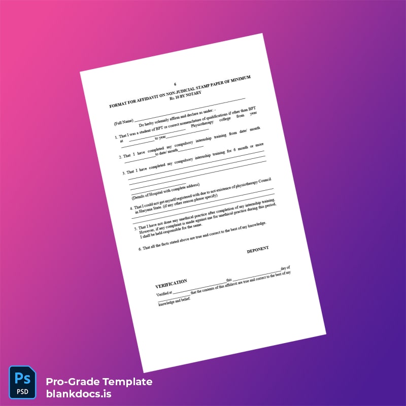 Blank India Haryana State Council Registration Certificate Template in Word and PDF formats page 6 Document Preview - BlankDocs