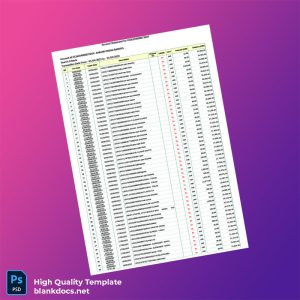 India IDBI Bank Statement Template in Word and PDF formats