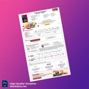 India IDFC FIRST Bank Editable Bank Statement Template in Word and PDF formats