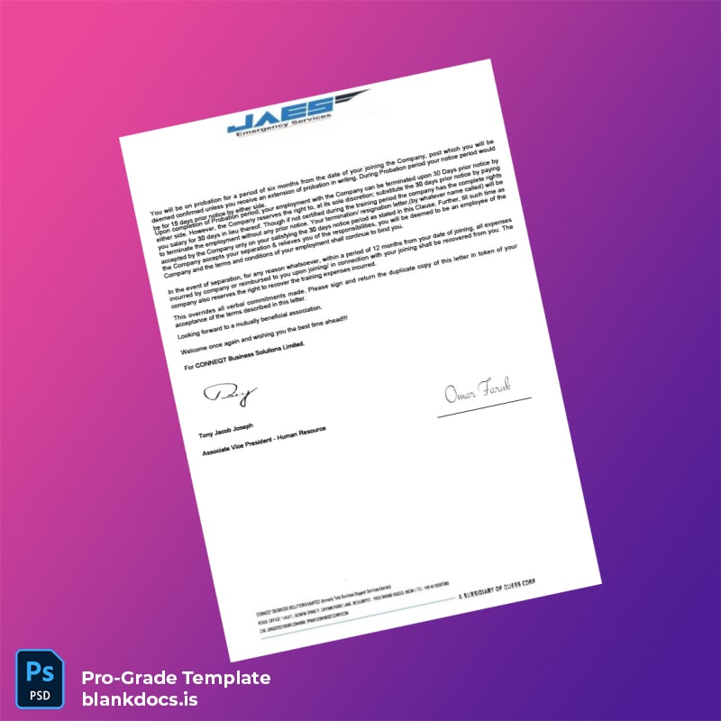 Blank India Jai Ambulance Service Employment Verification Letter Template in Word and PDF formats page 2 Document Preview - BlankDocs