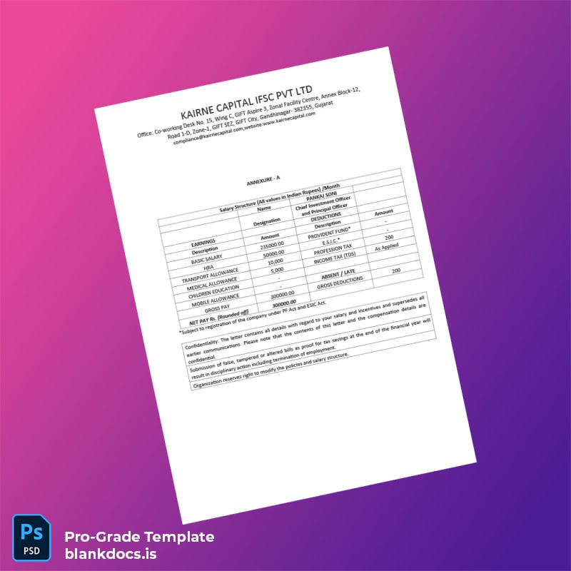 Blank India Karine Capital ISC Pvt Ltd Employment Verification Letter Template in Word and PDF formats page 5 Document Preview - BlankDocs