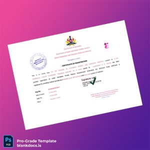 Blank India Karnataka Hospital Registration Certificate Template (Word/PDF) Document Preview - BlankDocs
