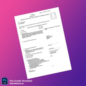 Blank India Licensing Authority Learner s Licence Application Template (Word/PDF) Document Preview - BlankDocs