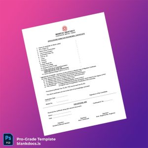 Blank India Manipur University Provisional Certificate Template (Word/PDF) Document Preview - BlankDocs