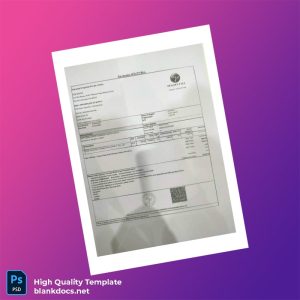 India Mantri Propiedades Private Limited Editable Utility Bill Template in Word and PDF formats