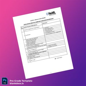 Blank India NCDEX e Markets Limited Commodity Participant Registration Form Template (Word/PDF) Document Preview - BlankDocs