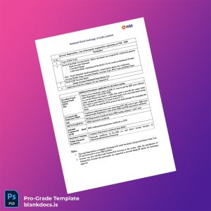 Blank India National Stock Exchange Investor Registration Checklist Template (Word/PDF) Document Preview - BlankDocs