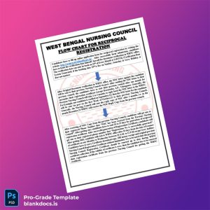 Blank India Nursing Council Registration Certificate Template (Word/PDF) Document Preview - BlankDocs