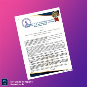 Blank India Odisha Registration Certificate Template (Word/PDF) Document Preview - BlankDocs