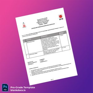 Blank India Ordnance Factory Board Registration Certificate Template (Word/PDF) Document Preview - BlankDocs