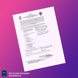 Blank India PCPNDT Registration Certificate Template (Word/PDF) Document Preview - BlankDocs