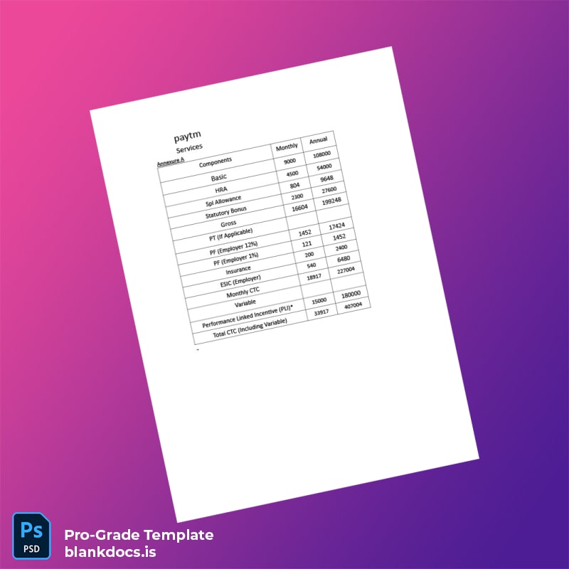 Blank India Paytm Employment Verification Letter Template in Word and PDF formats page 6 Document Preview - BlankDocs