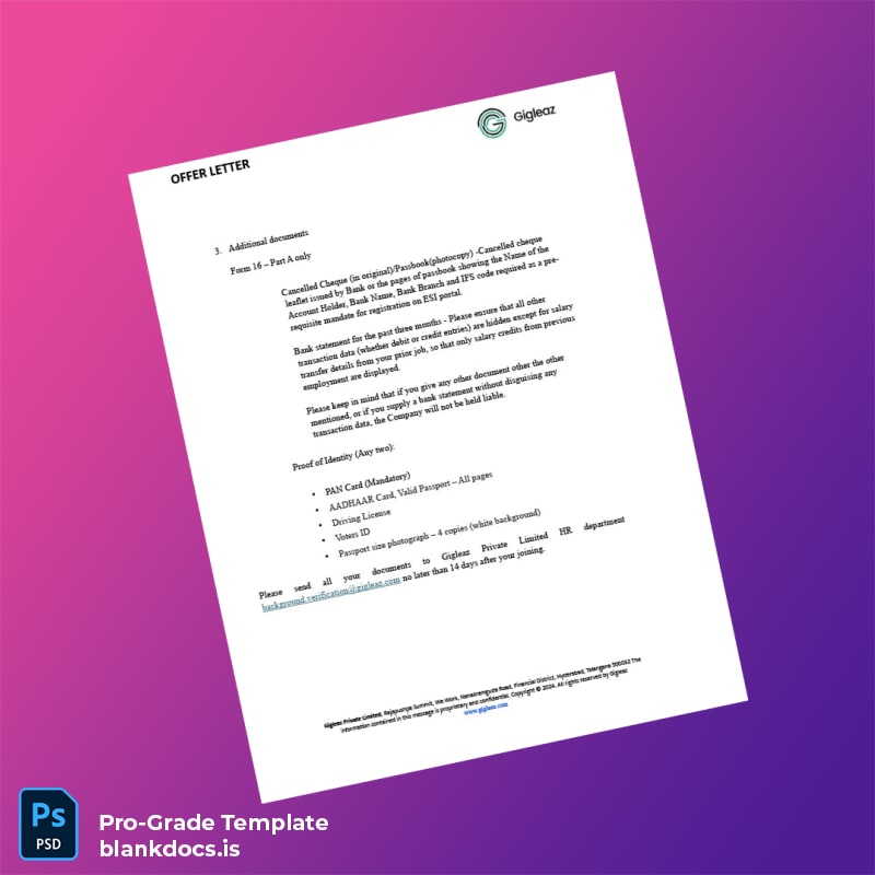 Blank India Prakash Kumar Kona Employment Verification Letter Template in Word and PDF formats page 5 Document Preview - BlankDocs