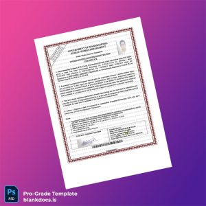 Blank India Public Works Department Unemployed Engineer Registration Certificate Template (Word/PDF) Document Preview - BlankDocs