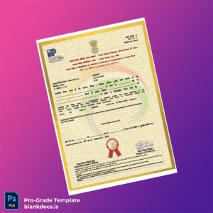 Blank India Registrar of Trademarks Registration Certificate Template (Word/PDF) Document Preview - BlankDocs
