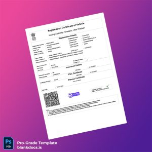 Blank India Registration Registration Certificate Template (Word/PDF) Document Preview - BlankDocs