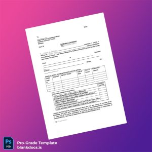 Blank India Reliance Securities Limited Certificate of Compliance Template (Word/PDF) Document Preview - BlankDocs