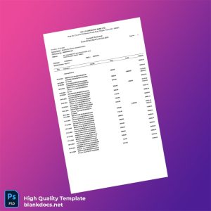 India SVC Co-operative Bank Account Statement Template in Word and PDF formats