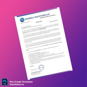 Blank India Senwell Solutions LLP Employment Verification Letter Template (Word/PDF) Document Preview - BlankDocs