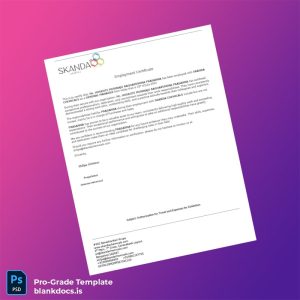 Blank India Skanda Chemicals Employment Verification Letter Template (Word/PDF) Document Preview - BlankDocs