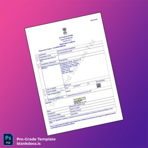 Blank India State Tax Officer GST Registration Certificate Template (Word/PDF) Document Preview - BlankDocs